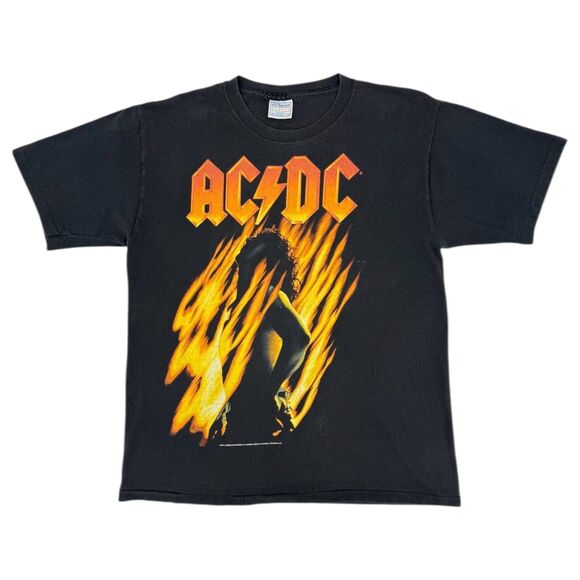 All Sport Events Other - Vintage 2001 AC/DC Bonfire Promo Single Stitch Band T-Shirt Black Large USA